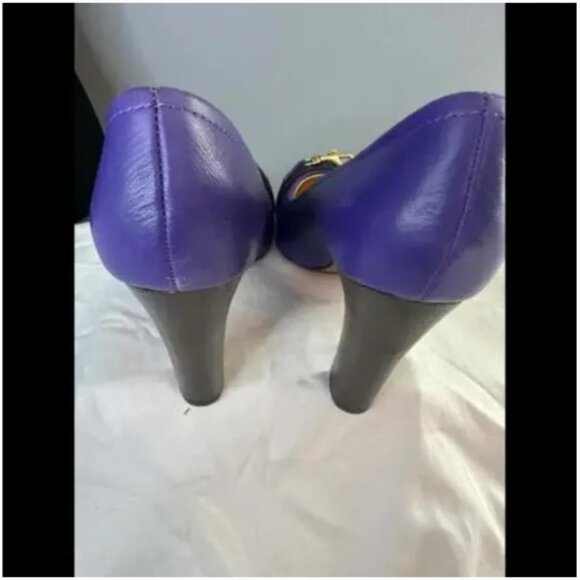 🍍Coach Desaree Purple Block Heel Pumps - Picture 2 of 7